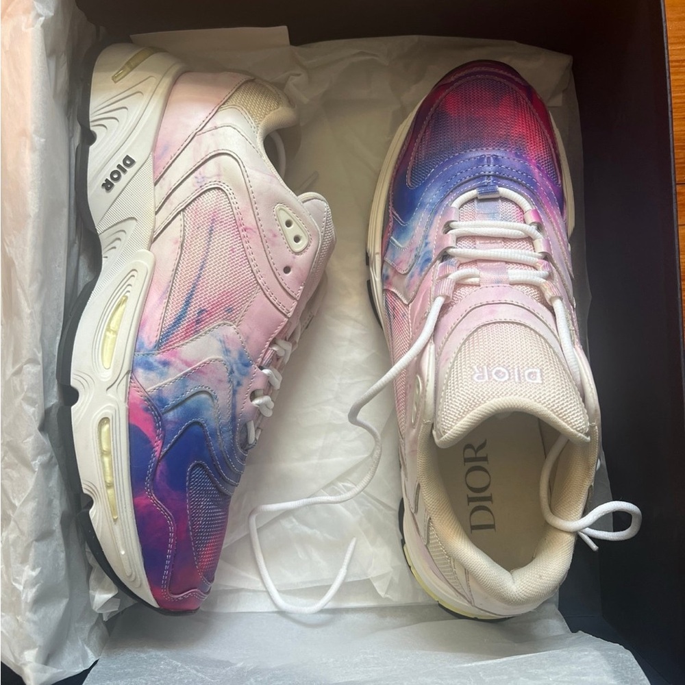 Dior Pink and Blue Sneakers